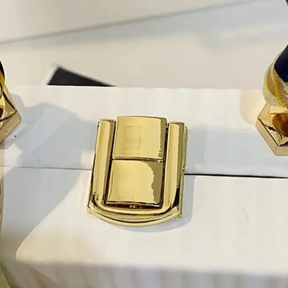 Trendy Pink Graphic Clutch with Gold Accents - Picture 8 of 8